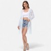 Anna-Kaci Women's Long Sequin Cardigan Open Front Sheer Duster Jacket - 2 of 4