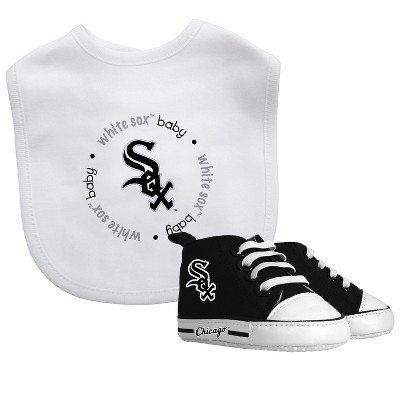 Image of Baby Fanatic 2 Piece Bid and Shoes - MLB Chicago White Sox - White Unisex Infant Apparel