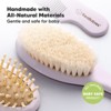Baby Hair Brush and Comb Set, Oval Wooden Baby Brush Set for Newborns, Infant, Toddler Grooming Kit - 4 of 4