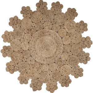 LR Home Boutique Jute Jute Area Rug Indoor in Brown/Tan, 6' Round : Target