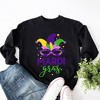 Simply Sage Market Women's Graphic Sweatshirt Mardi Gras Mask - 3 of 4