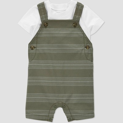 Carter's Just One You®️ Baby Boys' Striped Top & Bottom Set - Green 3M
