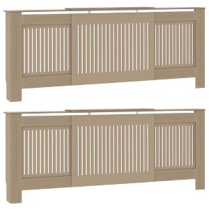 vidaXL Radiator Cover 2 pcs Engineered Wood - 1 of 4