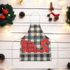 Unique Bargains Christmas Aprons Linen Black Beige Red Green 21.65"x26.77" 1 Pc - 2 of 4