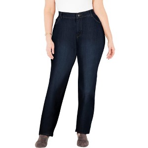 Catherines Women's Plus Size Petite Right Fit Curvy Jean - 1 of 4