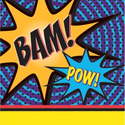 Birthday Express Superhero Party Beverage Napkins - 16 Pack
