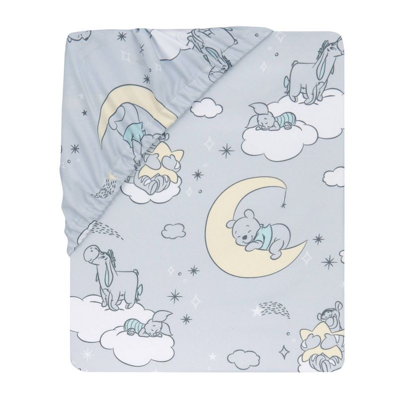 Lambs &#38; Ivy Disney Baby Cozy Friends Winnie The Pooh Fitted Crib Sheet - Gray, 3 of 4