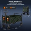 Wagons Carts, Utility Collapsible Wagon with All-Terrain Wheels, Drink Holders & Adjustable Handle, 380LBS Grocery Wagon for Shopping, Camping - 2 of 4