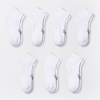 Women's Cushioned 6+1 Bonus Pack Ankle Athletic Socks - All in Motion™ White 4-10