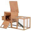 PawHut 75" Wooden Chicken Coop Hen House Poultry Cage for Backyard with Outdoor Run Removable Tray and Nesting Box - 4 of 4