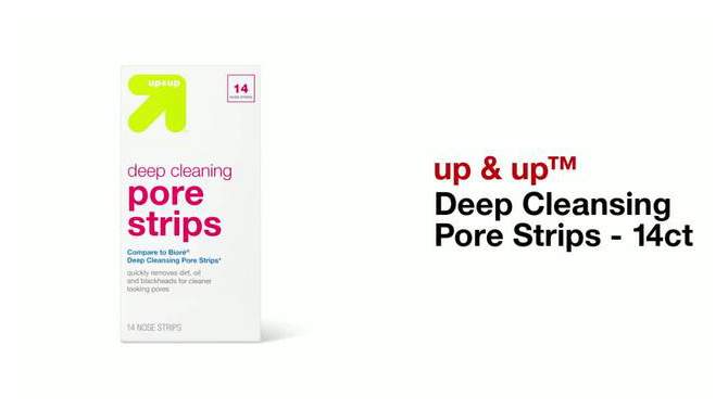 Deep Cleansing Pore Strips - 14ct - up &#38; up&#8482;, 2 of 6, play video