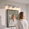 DORESshop Chrome 4-Light Vanity Light, E26 Bulbs, Modern Bathroom Mirror Lighting - 3 of 4