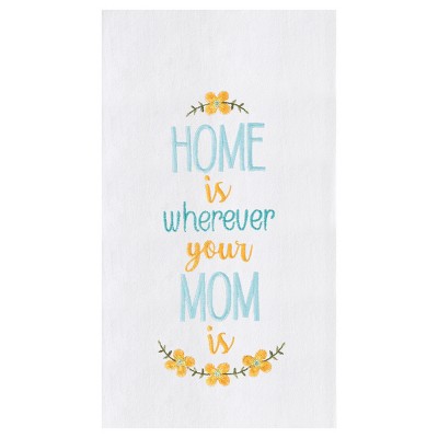 C&F Home Home With Mom Embroidered Flour Sack Cotton Kitchen Towel