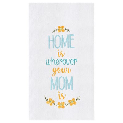 C&F Home Home With Mom Embroidered Flour Sack Cotton Kitchen Towel