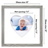 Americanflat 12" x 12" Picture Frame with Mat - Round & Heart Designs - Stylish Decor for Living Rooms, Dorms, Offices & More - 2 of 4