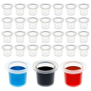 Stockroom Plus 2000 Pack Small Disposable Tattoo Ink Caps, Pigment Cups for Microblading, 17 mm - 1 of 4