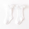 MyKids-USA Baby Girl Solid Color Mesh Patched Design Lace Socks - 2 of 4