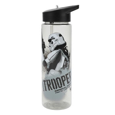 Zak Designs 16oz Plastic Kids' Water Bottle with Bumper and Antimicrobial Spout 'Star Wars Mandalorian The Child