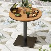 Patio Furniture Table, Outdoor Dining Set of Patio Table, Plastic Wooden Top Outdoor Furniture Table for Lawn, Deck, Backyard, Poolside - 4 of 4