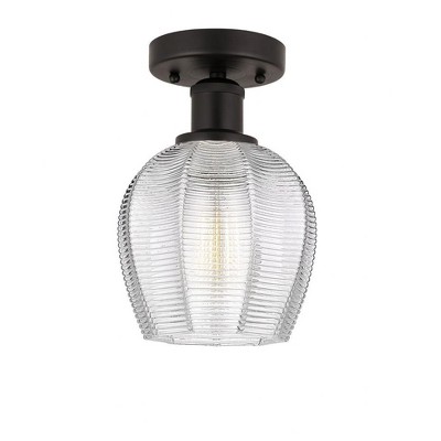 Norfolk - 1 Light Semi-Flush Mount In Industrial Style-9.62 Inches Tall and 5.75 Inches Wide