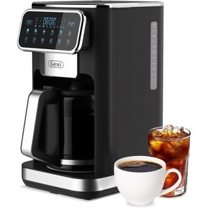 SAINTCY 12-Cup Programmable Touch Screen Coffee Maker: Fast Brew, Strong Flavor, Auto Shut-Off, 4-Hour Warming Plate, Iced Coffee Setting, Anti-Drip - 1 of 4