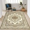 Area Rug,Washable Boho Floral Medallion ,3x5 Non-Slip Soft Low-Pile Printed Carpet for Indoor Decor in Entryway, Bedroom, Living Room,Kitchen, Yellow - 4 of 4