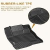 Floor Mats for 2013-2018 Toyota RAV4 2.5L, All-Weather TPE Anti-Skid Liners - Black - 2 of 4