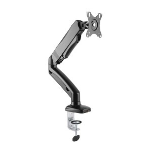Premium Height Adjustable Single Monitor Arm Black - Rocelco: Ergonomic, Secure, with Cable Management - 1 of 4