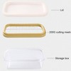 Plastic Butter Slicer Cutter Box, Butter Dish with Lid, Rectangular Butter Container, Kitchen Baking Tool for Easy Cutting of Two 7oz Butter Sticks - 2 of 4