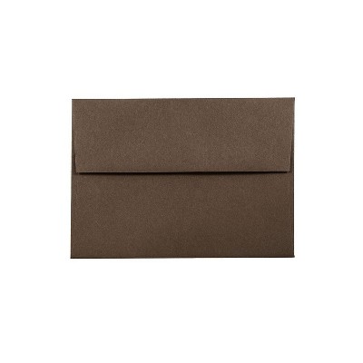 JAM Paper A6 Invitation Envelopes 4.75 x 6.5 Chocolate Brown Recycled 233710I