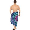 LA LEELA Men's Sarong Beach Cover Ups Wraps One Size Navy - 4 of 4