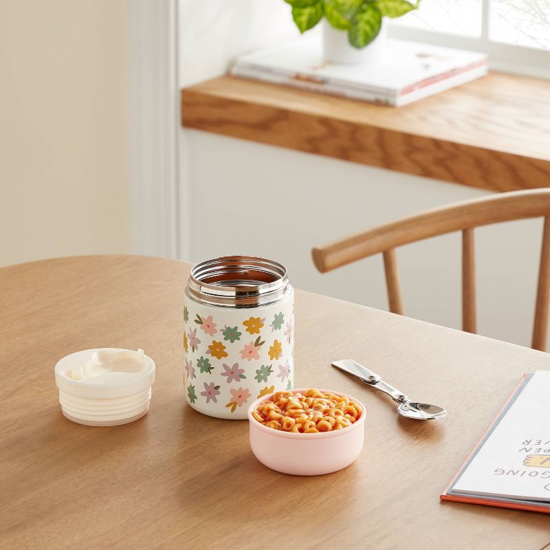 Kids' 10oz Double Wall Vacuum Stainless Steel Food Jar with Stainless Steel Spoon - Pillowfort™, 3 of 6