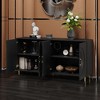 Famapy Trendy Black Storage Cabinet with Record - Inspired Door Designs for Modern Living Spaces - 2 of 4