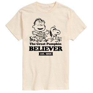 Men's - Peanuts - The Great Pumpkin Believer Short Sleeve Graphic T-Shirt - 1 of 4