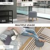 NicBex Round Storage Ottoman Tufted Footrest with Removable Cover and Wood Legs, Grey - 3 of 4