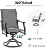 Lirago,2-Piece Outdoor Swivel Dining Chair Set - Textilene Fabric Armchair with Metal Frame, Weather-Resistant & Ergonomic for Patio/Yard - 4 of 4