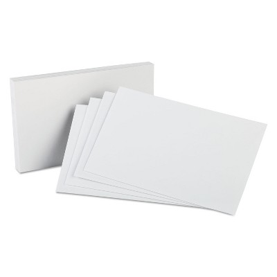 Oxford Unruled Index Cards 5 x 8 White 100/Pack 50