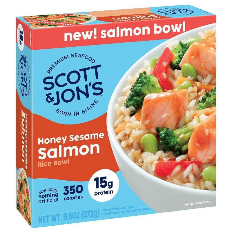 Scott and Jon&#39;s Honey Sesame Salmon Rice Bowl Frozen Meal - 9.6 oz, 2 of 8