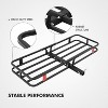 Acekool Hitch Cargo Carrier | 500LB Capacity | 53" x 19.3" Basket | 2" Receiver Fit | SUV/Truck/RV Cargo Basket - 3 of 4