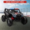 Coucheta 24V 2-Seater Kids Ride On UTV Car, 4WD 300W Motor w/ Remote Control, 4 Shock Absorbers, Leather Seats, Music & Lights, Electric Car for Kids - 4 of 4