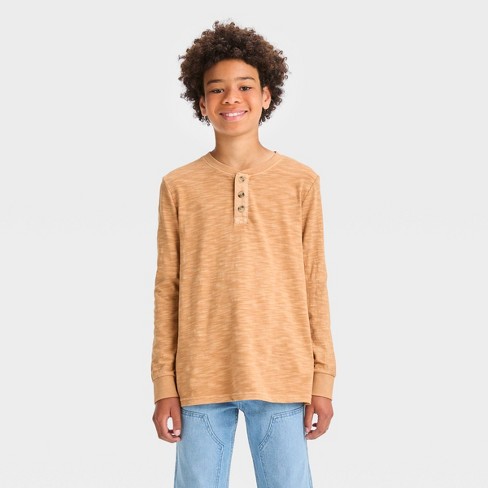 Kids Henley Tee - Long Sleeve – KOBOMO