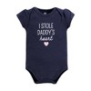 Hudson Baby Infant Girl Cotton Layette Set, Bold Mom Dad - 3 of 4
