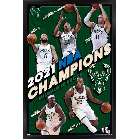 Milwaukee Bucks 2021 Champions NBA Basketball Classic logo type