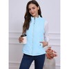 Allegra K Women's Stand Collar Lightweight Gilet Quilted Zip Vest - 2 of 4