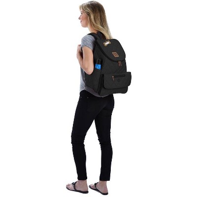 Black Quilted Rolling Dog Carrier Backpack with Accessories