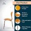 LeisureMod Oyster Modern Transparent Acrylic Dining Side Chair, Set of 2 - 3 of 4