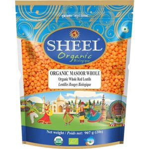 Organic Masoor Whole Malka / Red Football Lentil - 32 oz (2Lb) 907g - Sheel Brand - USDA Certified Organic Product - 1 of 1