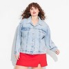 Women's Foundational Denim Oversized Trucker Jacket - Wild Fable™ - 2 of 3
