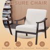 Sapphtopaz Mid-Century Modern Accent Chair with High Back Upholstered Armchair with Wood Legs Leisure Reading Chair for Living Room, Bedroom - 2 of 4
