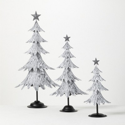 Sullivans Metal Trees Set of 3, 14.75"H, 20.5"H & 27"H Green